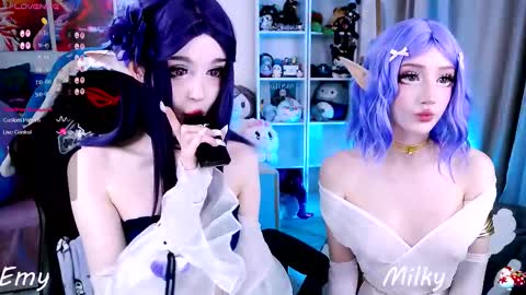 Emy and MilkyCute today    MY TG CHANNEL online show from September 27, 6:27 pm
