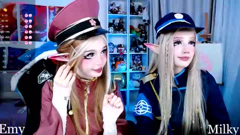 Emy and MilkyCute today    MY TG CHANNEL online show from November 14, 8:55 pm