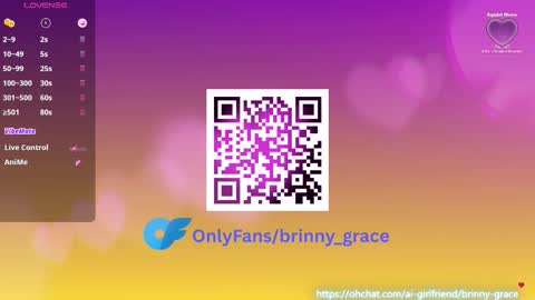 Snapshot of brinny_grace chatting on October 8, 8:31 am brinny_grace online show from October 8, 8:31 am
