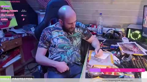 drawingcock online show from January 31, 7:18 pm