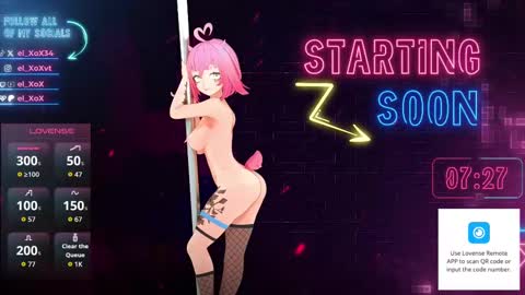 Snapshot of el_xox chatting on October 5, 2:20 am el XoX online show from October 5, 2:20 am