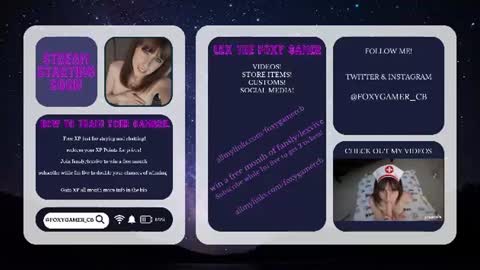 Lex Vive foxygamer cb online show from June 13, 1:27 am