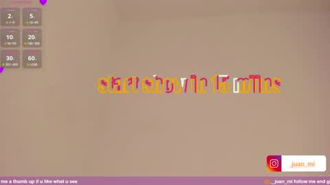 Snapshot of juanmiiss chatting on October 20, 11:04 am Juan Miguel online show from October 20, 11:04 am