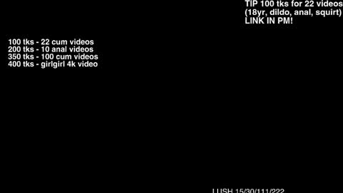 lailatoks - TIP 100 tks  get all my videos 22 VIDEOS SQUIRT PUSSY DILDO online show from January 10, 5:46 am