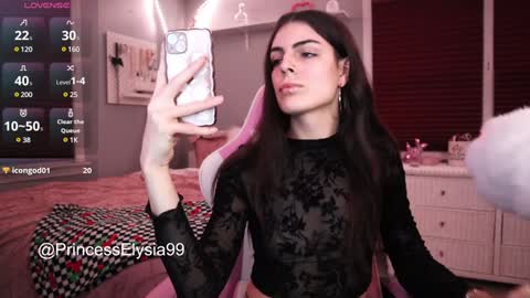 Snapshot of princesselysia99 chatting on January 18, 12:57 am Princess Elysia online show from January 18, 12:57 am