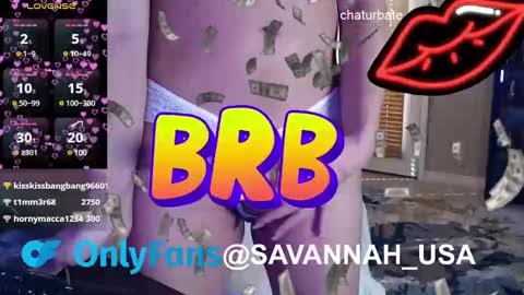 Onlyfans Savannah usa online show from January 29, 8:25 pm