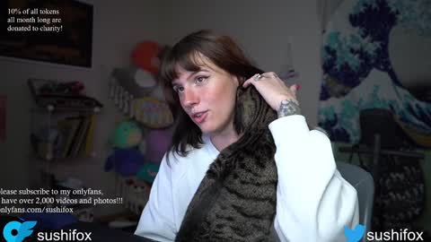 Snapshot of sushifox chatting on December 9, 1:18 am   online show from December 9, 1:18 am