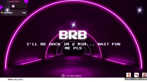 Maddie online show from February 19, 1:27 am