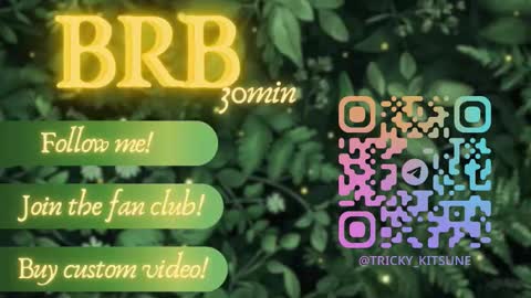 trickykitsune online show from October 23, 3:35 pm