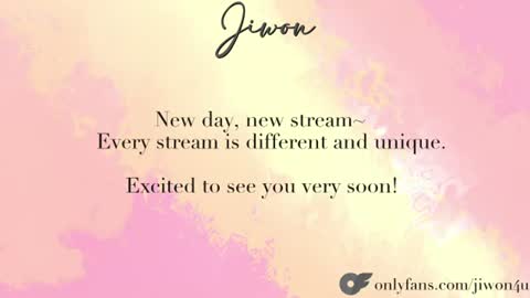 J i w o n   online show from July 8, 9:51 pm